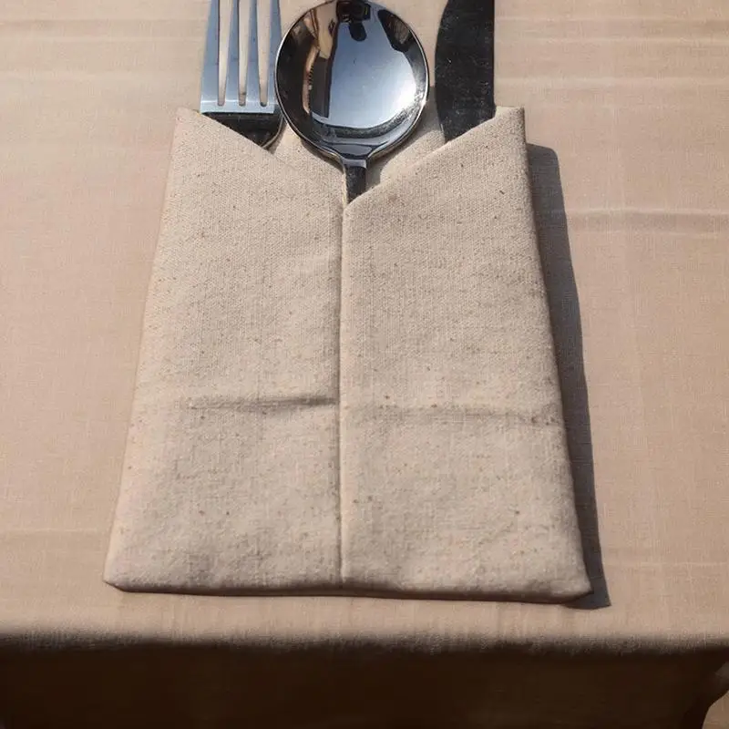 Spoon Napkin Bag Utensil Pouch Flatware Cutlery Table Bag Forks Napkin Silverware Holder Bag Cutlery Pouch For Christmas Holiday