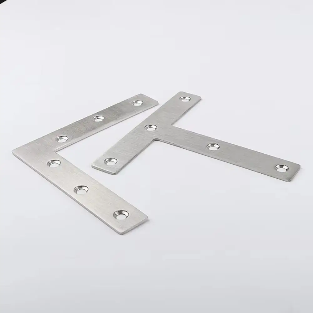 10 قطعة 40/50/60/80 مللي متر ركيزة زاوية 90 ° لوحة توصيل من النوع T ذات الزاوية اليمنى، دعامة زاوية ثابتة من الفولاذ المقاوم للصدأ #1