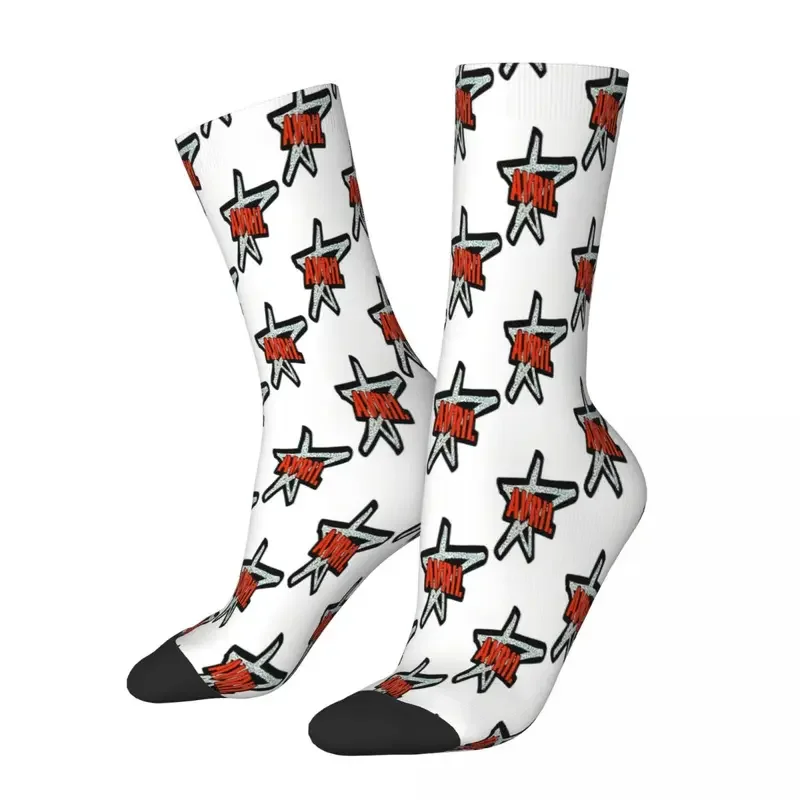 

Y2K Avril Lavigne Star Socks Male Mens Women Autumn Stockings Printed