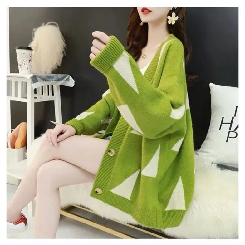 

Large Size Women's Butter Sweater Cardigan for Women's New Versatile Knitted Jacket