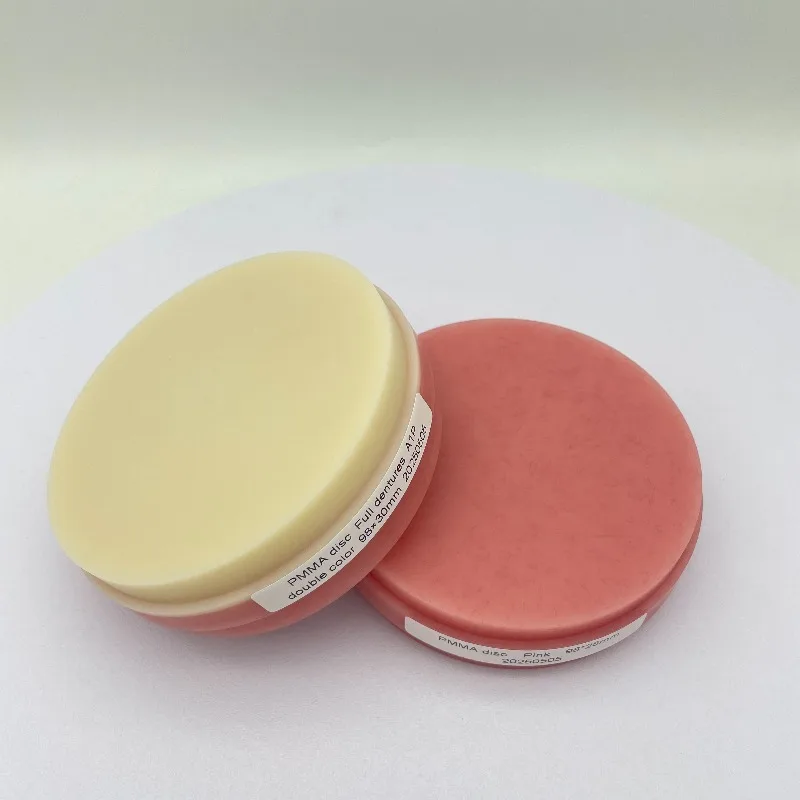 

Dental Resin Disc Temporary Tooth Pink Double Layer Color 98mm Denture Special Cutting Resin Disc