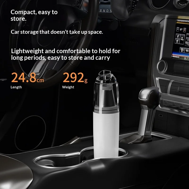 Wireless Car Vacuum Cleaner - High Suction Portable Handheld Rechargeable Mini Vacuum for Car & Home Use