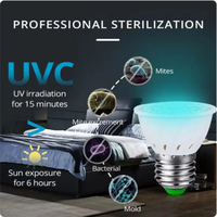 LED UVC Home UV Disinfection Lamp MR 80 Leds Amuchina Germicidal Light Lamp for Mite Removal Baby Care Multifunctional Lamp