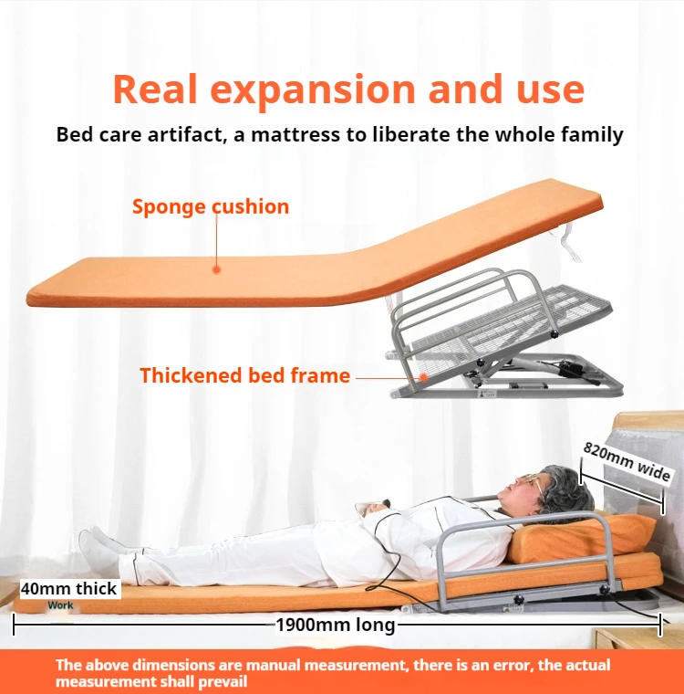 Wielofunkcyjny elektryczny regulowany materac do łóżka dla osób starszych i niepełnosprawnych Trwałe metalowe elektryczne łóżko dla pacjentów do opieki domowej