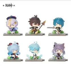 Game Genshin Impact Figure Kawaii Li Yue Series Figurines ZhongLi KeQing GanYu Desktop Ornament PVC Model Toys Doll Kid‘s GIft
