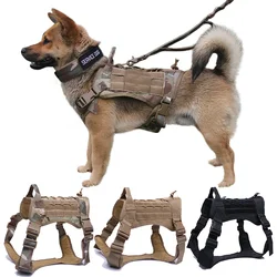 Tactical Dog Harness Small Dog Luxury Puppy Harness K9 Service Dog Vest For Medium Large Dogs Training Walking