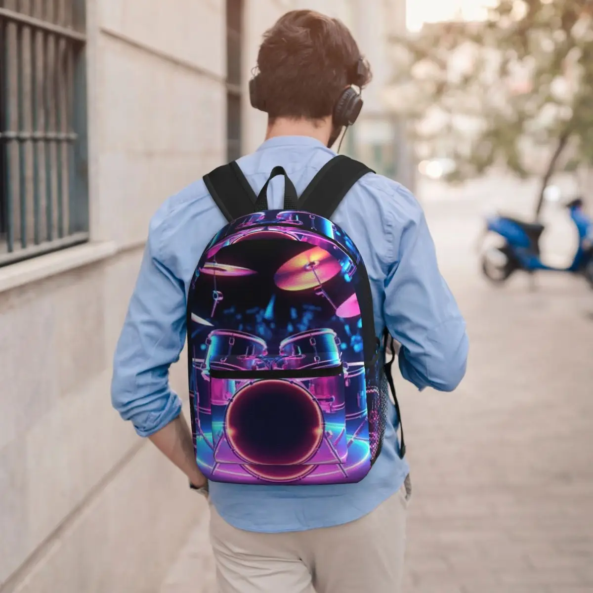 Shelf Drum Electronic Drum Backpack Boys Girls BookBag Kids School Bag Laptop Shoulder Bags for Men Women