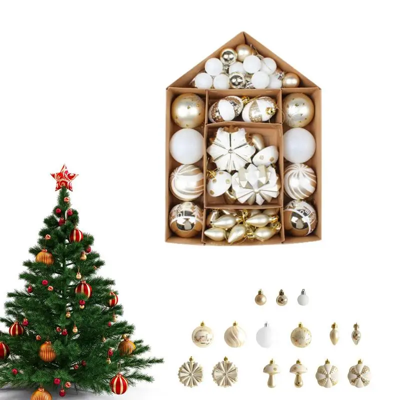 Christmas Tree Decorations Balls Shatterproof Colorful Baubles Decorations Set Christmas Home Decoration Party Decoration For