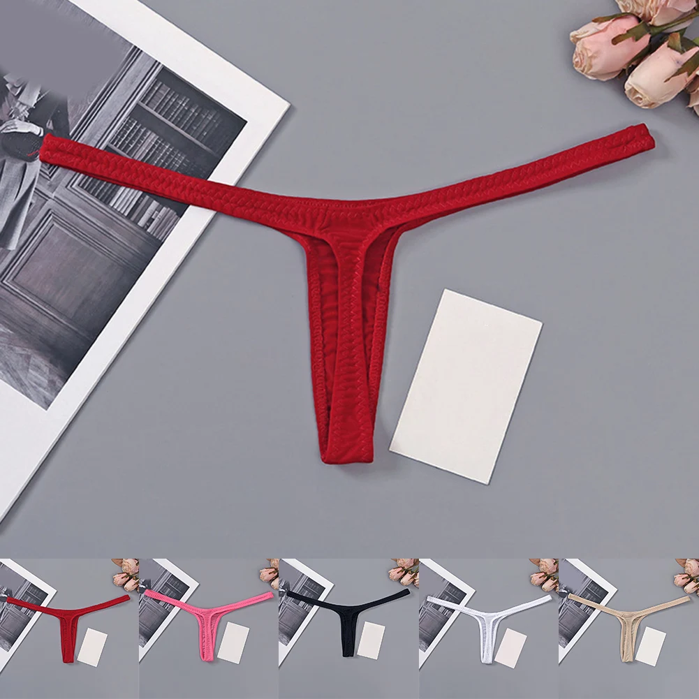 

Comfortable Home Lingerie Accessory Pink Womens Underwear Solid Color Thin Straps All Seasons Wear Slight Stretch