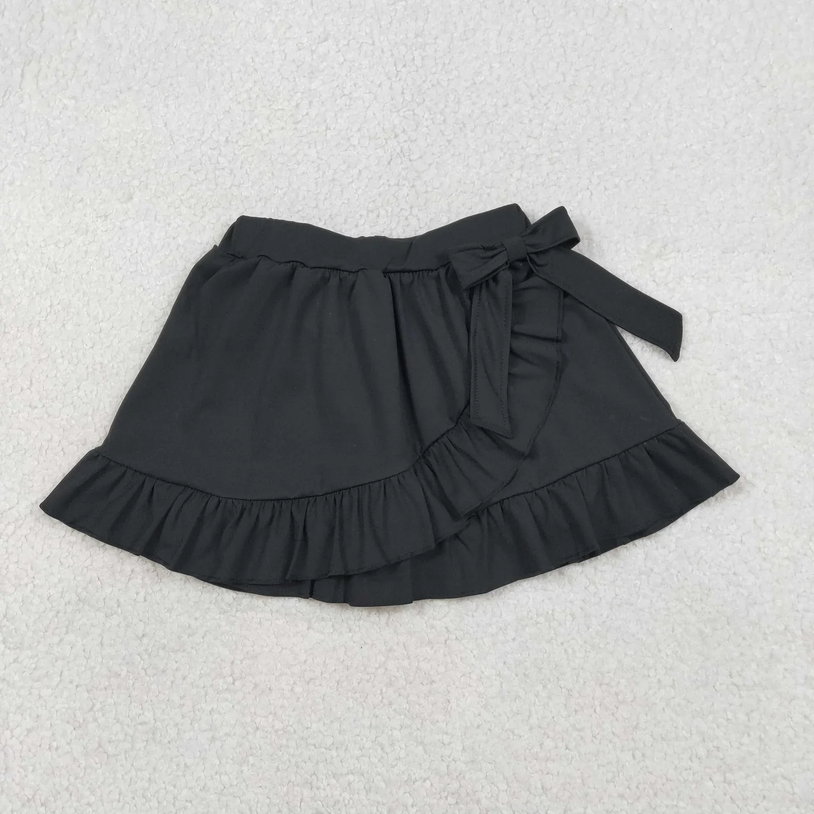 Wholesale Baby Girl Black Bows Shorts Skirt Toddler Yoga Athletic Summer Girls Kids Children Active Ruffle Skort Clothes