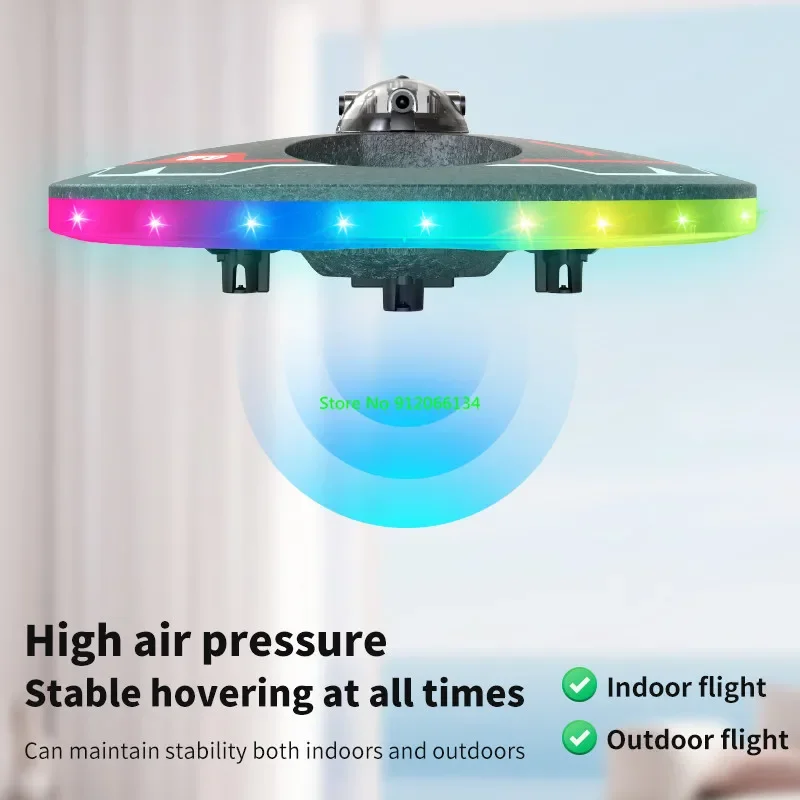 لعبة أطفال ذكية كهربائية WIFI FPV RC UFO بدون طيار 2.4G 360 °   دوران حلقة واقية موقف عقد الطيران التحكم عن بعد كوادكوبتر