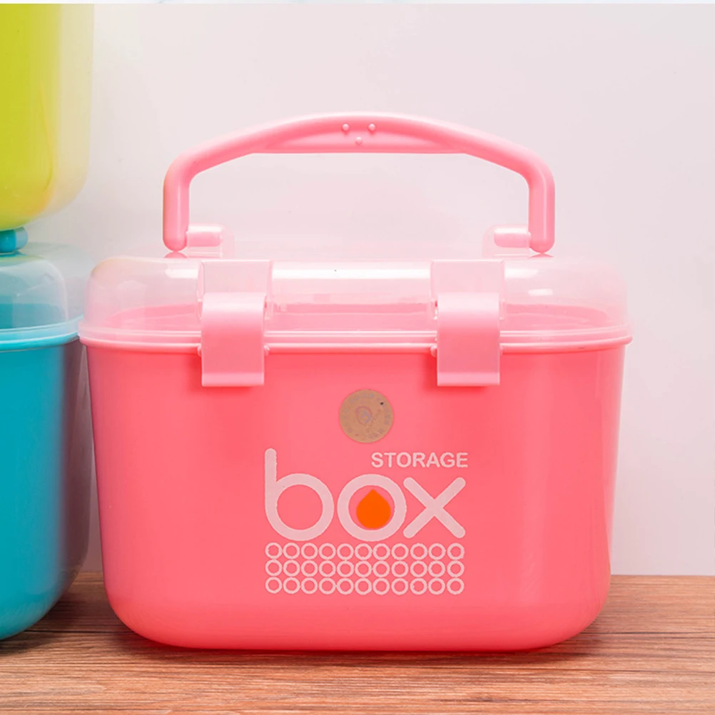 Medicine Storage Box Portable Plastic Case For Emergency Multi-Functional Pill Organizer Home Office Travel First Aid