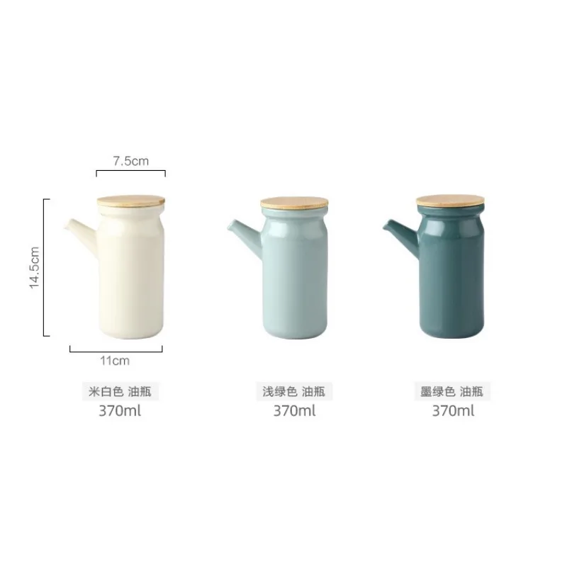 Scandinavian INS Style Soy Sauce Vinegar Bottle Kitchen Supplies Ceramic Seasoning Bottle Sauce Bottle Household Kitchenware