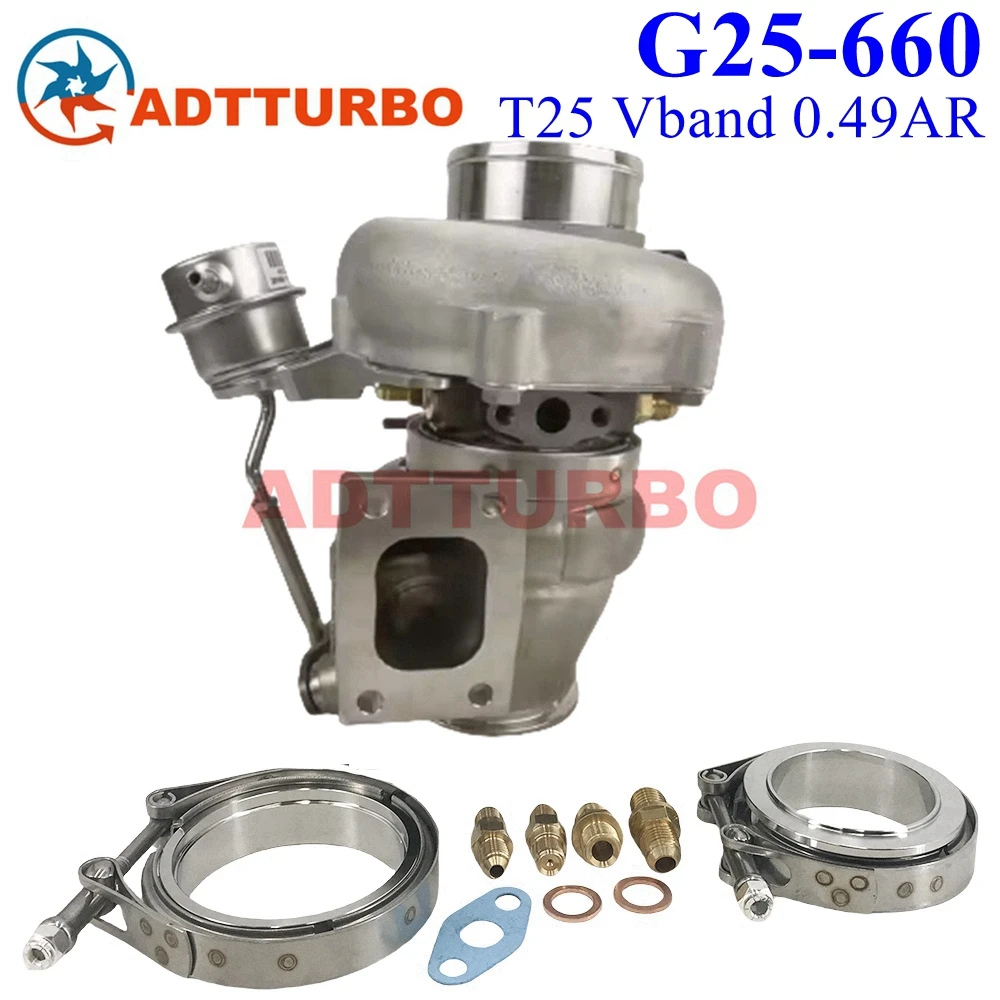 

G25-660 G25 660 Turbocharger 0.49AR 858161-5003S Ceramic Dual Ball Bearing 350-660HP 1.4L-3.0L for Garrett Performance Turbine