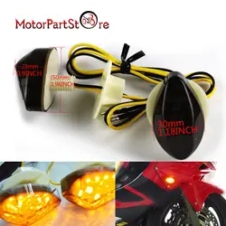 Amber Flush Mount LED Turn Signal LED Lights Blinker Turn Lamp Smoke for Honda CBR600RR CBR1000RR CBR 600 F4 F4i CBR929 CBR900