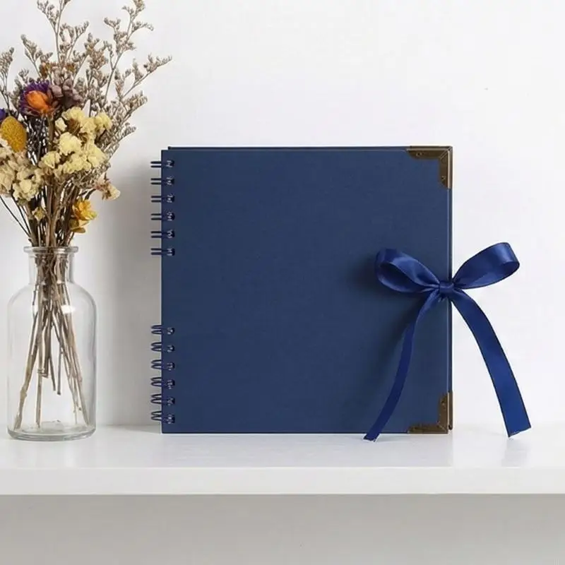   Hardcover Krafts Paper Photo Album Scrap Book Memory Book Blank DIY Scrapbook Album for Wedding Travel Anniversary