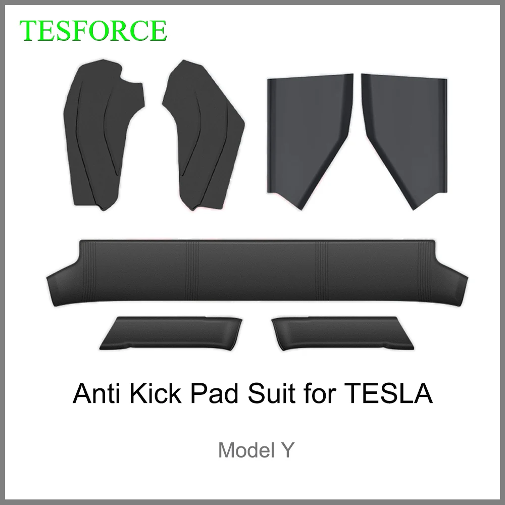 Voor Tesla Model Y 2021-2023 Verlengstuk Achterbank Anti Kick Full Surround Pad Voorkant Binnenzijde Tpe Beschermhoes