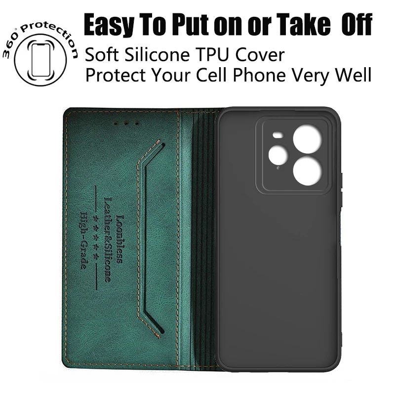 Realme GT 7 Pro Flip Wallet Case Leather