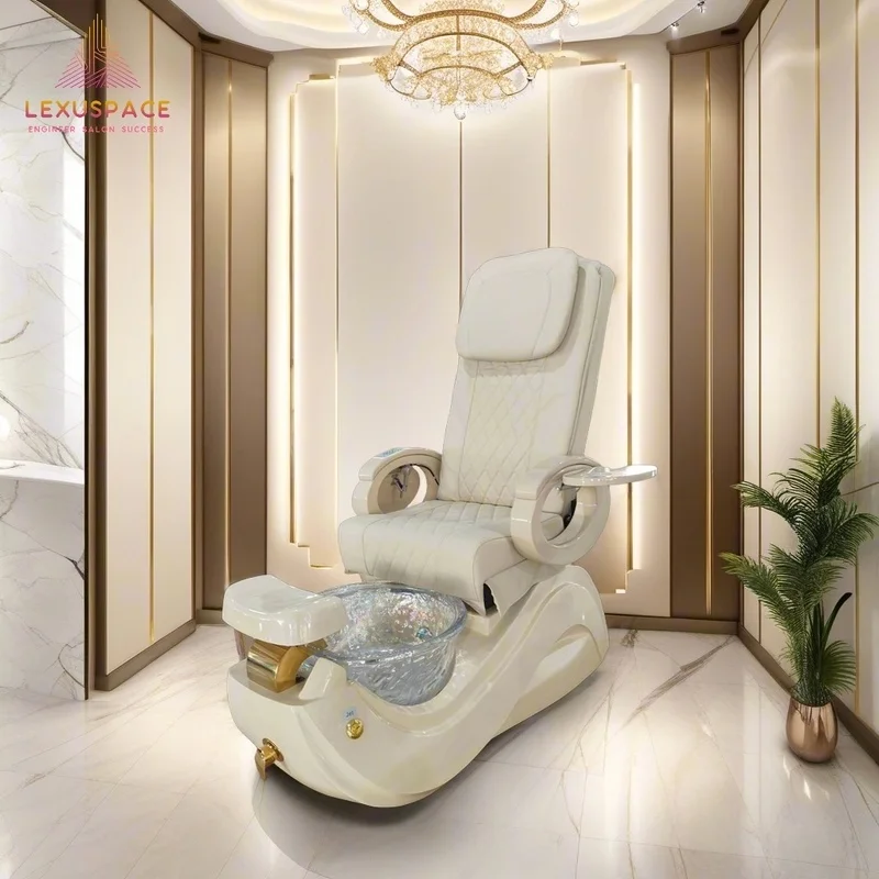 No Plumbing Pedicure Massage Chair Remote Control Stainless Steel Faucet Whirlpool Function for Spa Nail Salon Silla De Pedicura