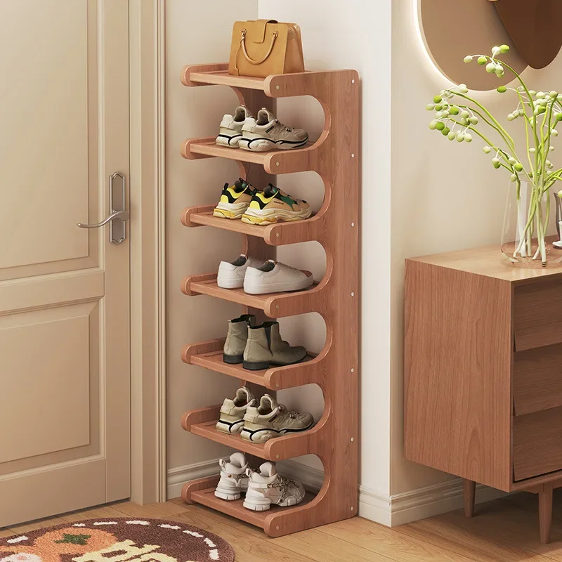 Shoe rack, home dormitory corner, small narrow style, multi-layer storage rack, entrance door, rental shoe cabinet image 5