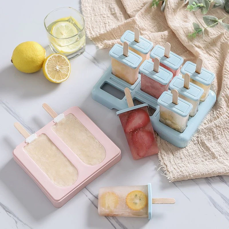 Ice Cream Mold Popsicle Diy Homemade Ice Cream Machine Professional Ice-lolly Mold Popsicle Moulds Tray Kitchen DIY Accessories