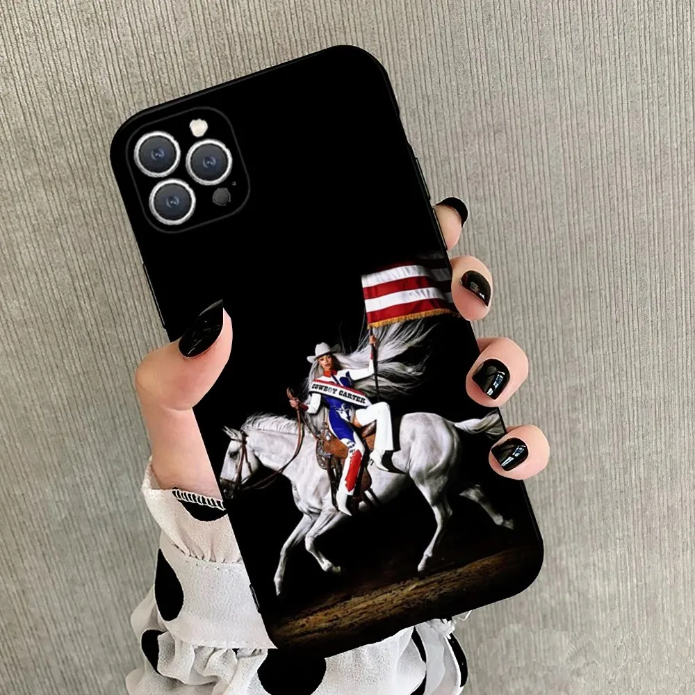 Beyonce Hot Singer Phone Case For iPhone 15,14,13,12,11,Plus,Pro Max,XS,X,XR,SE,Mini,8,7 Soft Silicone Black Cover
