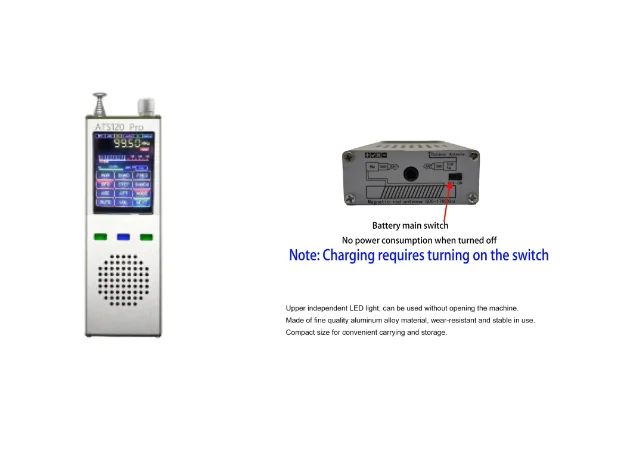 ATS120pro FM SSB SDR AM LSB Full Band Radio Reception Digital Decoder Portable Digital Display Touching Screen Radio Receiver 1
