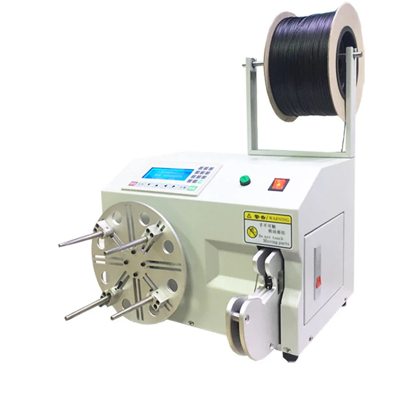 2023 hot sale semi automatic power cable binding coil cable rolling winding tie machine for packing wire and ropes