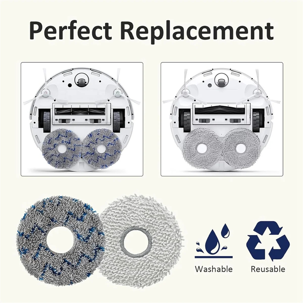 BFYLE Mop Pad per Ecovacs Deebot T30 Pro / T30S Combo / T30S / T20 Omni / T10 Omni / X1 Omni / X1 Turbo / X2 Omni Parti