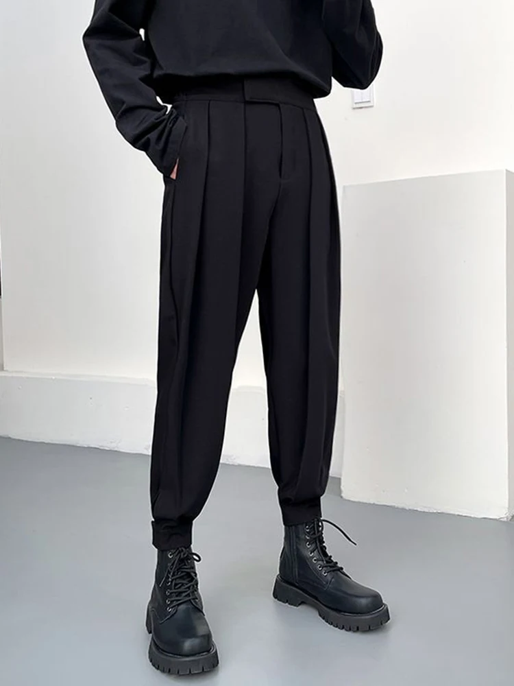 

Повседневные мужские брюки-шаровары на липучках, осенне-весенние, свободного кроя, молодежные, укороченные (длиной 7/8), без бренда, зарегистрированный товарный знак...