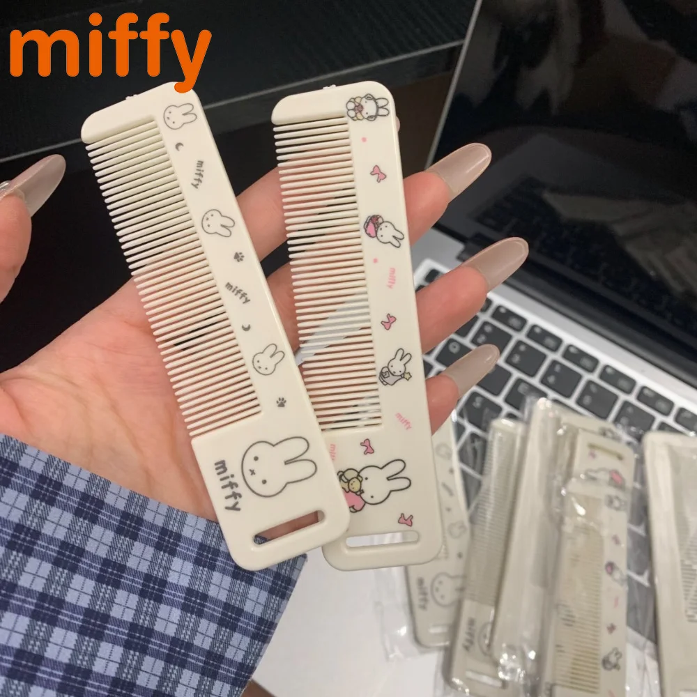 New Arrivals Miffy Kawaii Comb Cartoon Rabbit Ins Cute Printing Portable Student Travel Straightening Bangs Brush Friend Gift