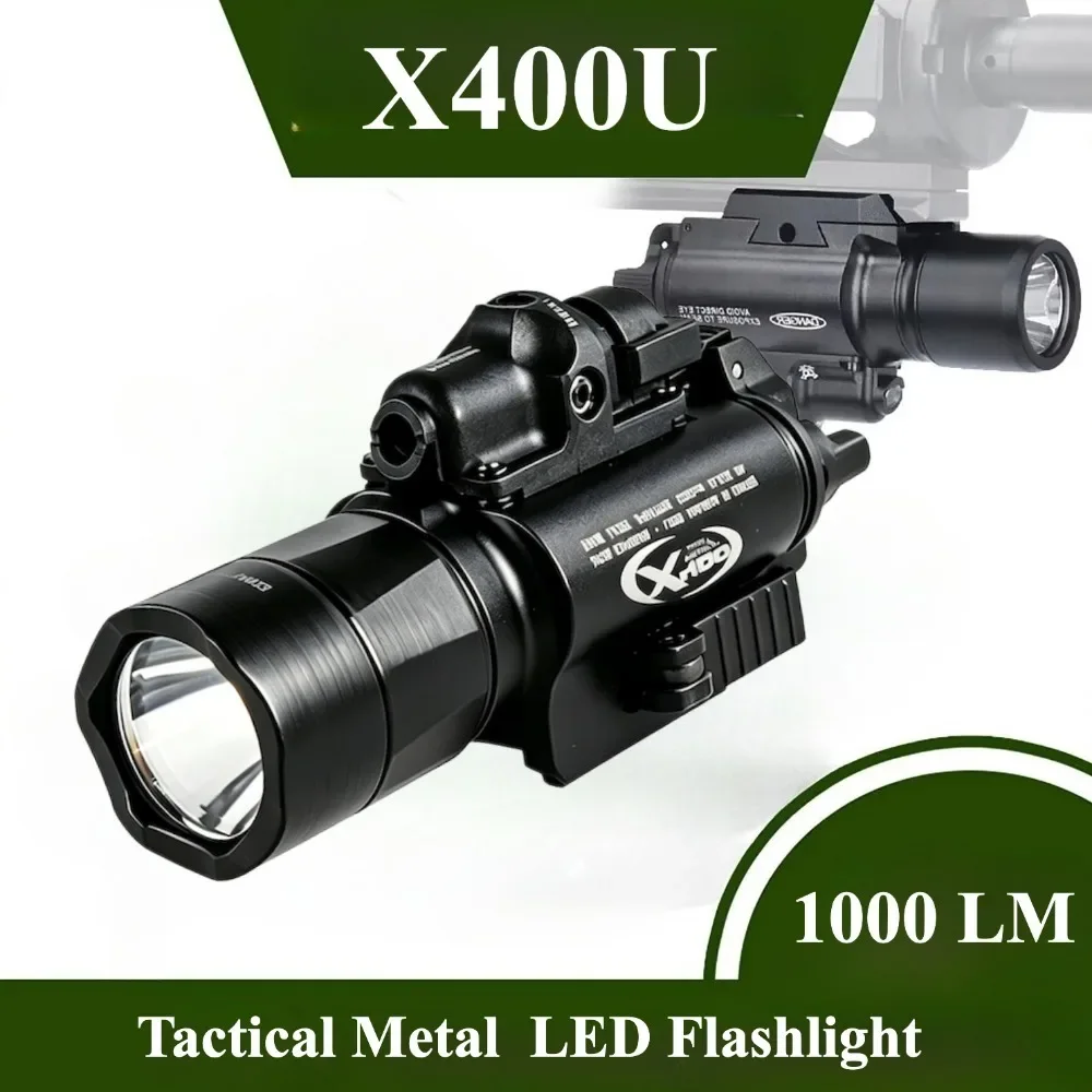 X400/X300 Taktische Taschenlampe Combo Rot-Grün-Punkt 1000 Lumen LED-Visierlicht für Picatinny-Schiene, Airsoft & Jagd – Detail 1