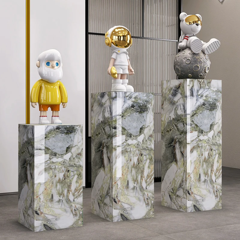 

High end, living room, entrance, floor, slate, column, decoration, display stand, marble, ornament