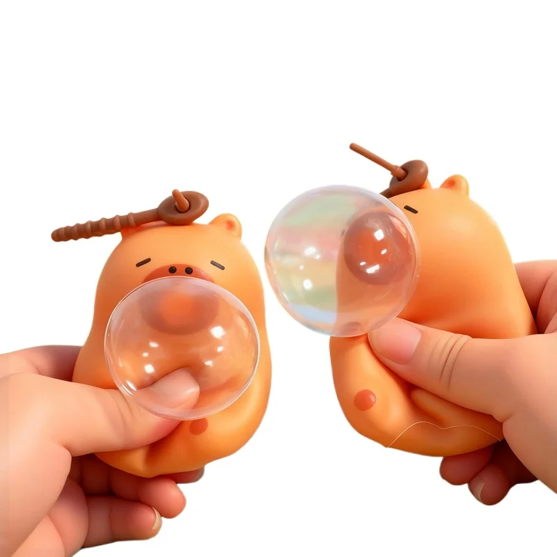 Boneco de Capivara Criativo A-Creative, Brinquedo Antiestresse com Bolhas, Brinquedo Interativo para Aliviar o Estresse, Presente Divertido para Crianças