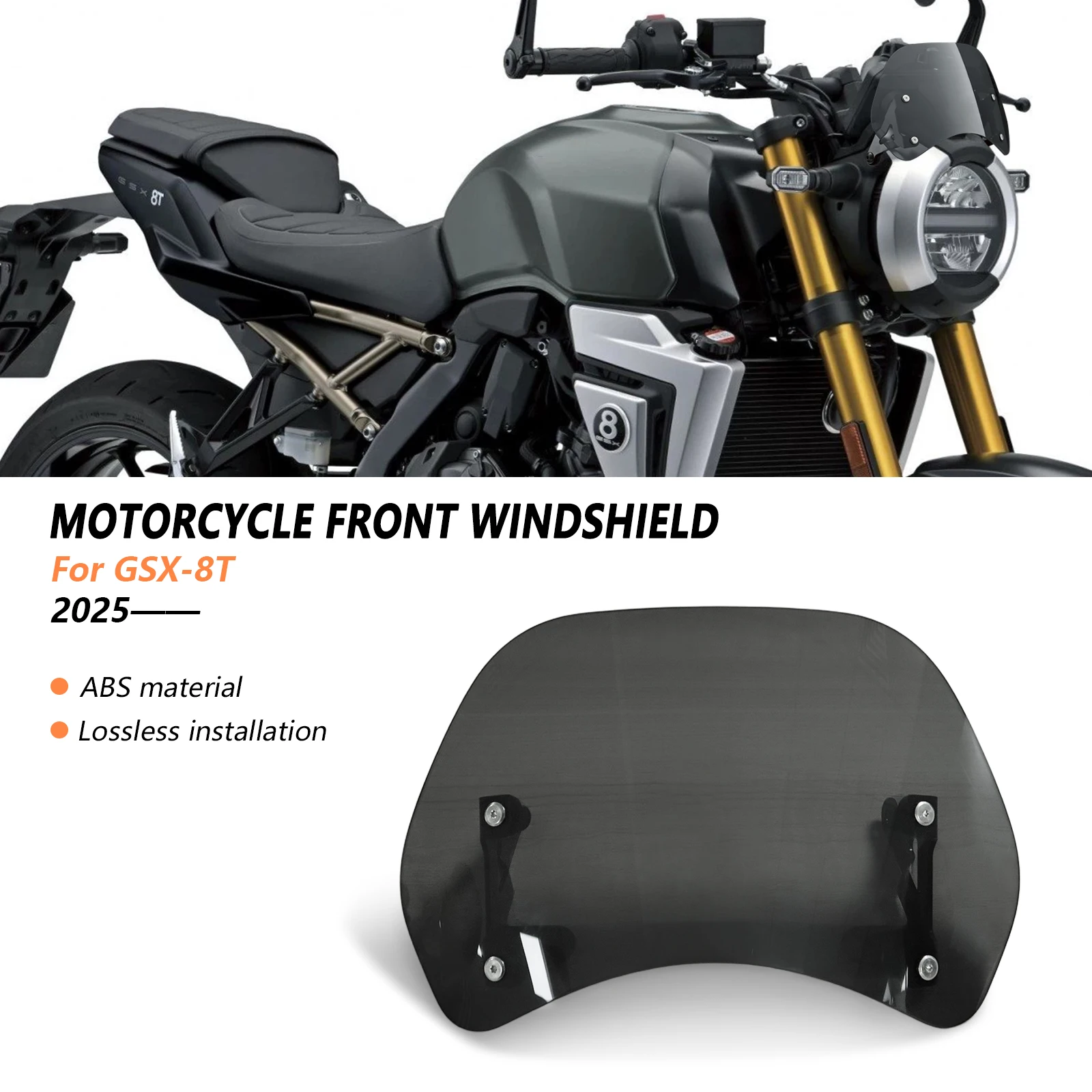 

For GSX-8T gsx8t GSX 8T 2025 Meter Visor Motorcycle Front Spoiler Windshield Wind Deflectors New Accessories