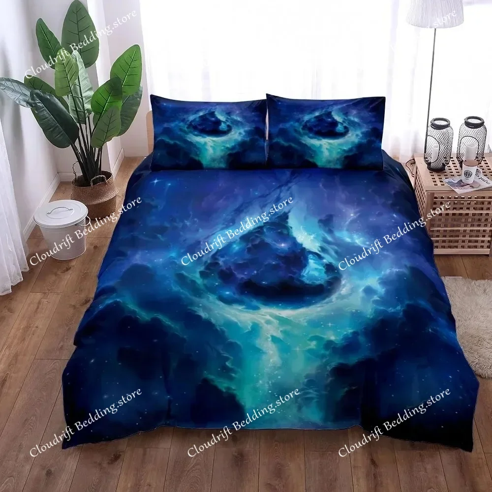 3D Print Star Island Duvet Cover Set Without Sheet King Queen Double Full Twin Single Size Bed Polyester Bedding Set