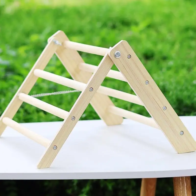 97QD ثلاثية الدجاجة الخشبية جثم تصميم قابلة للطي القابلة للإزالة قابلة للتجول في حدود الدواجن الأساسية #4