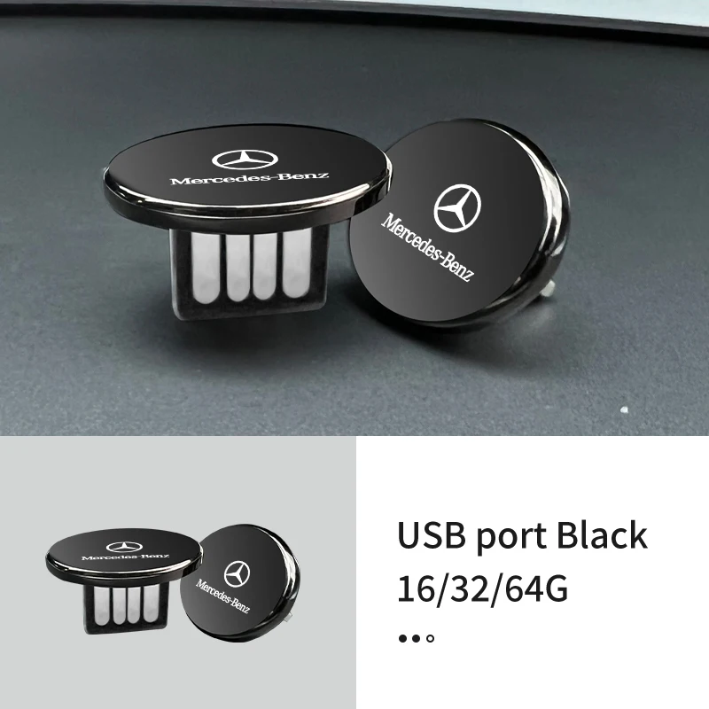 Car USB Flash Drive 16GB 32GB 64GB Type-C Memory Device For Mercedes Benz AMG W220 W221 W222 W217 W230 W204 W205 W203 W246 W245