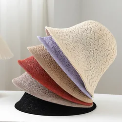 New 4 Colorways Summer Bucket Hats Cap For Women Double layer Spring Fisherman Hat Outdoor Foldable Suncreen Beach Hat Wholesale