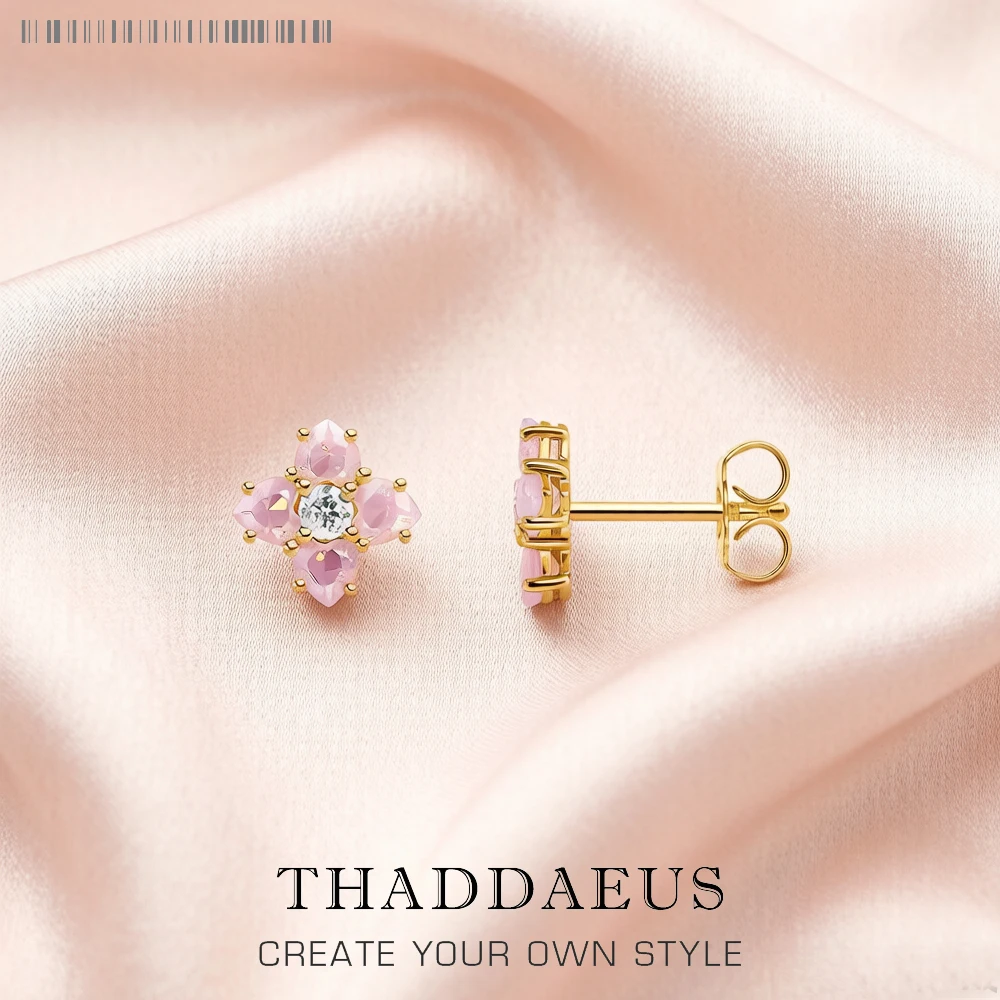 

Ear Studs Flower Colourful Stones,Europe Style Fine Jewelry For Women,2022 Brand New Romantic Gift In 925 Sterling Silver