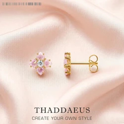 Ear Studs Flower Colourful Stones,Europe Style Fine Jewelry For Women,2022 Brand New Romantic Gift In 925 Sterling Silver