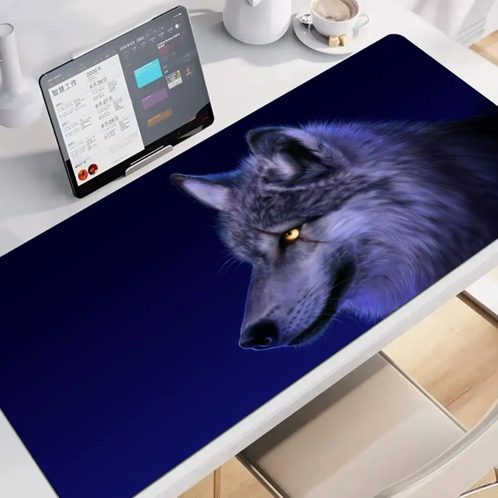 

Cool Wolf Art Mouse Pad Large Gaming Non-slip Laptop Tablet Art Mausepad Mat Desk Accessory Aesthetic Mini PC Pads Playmat