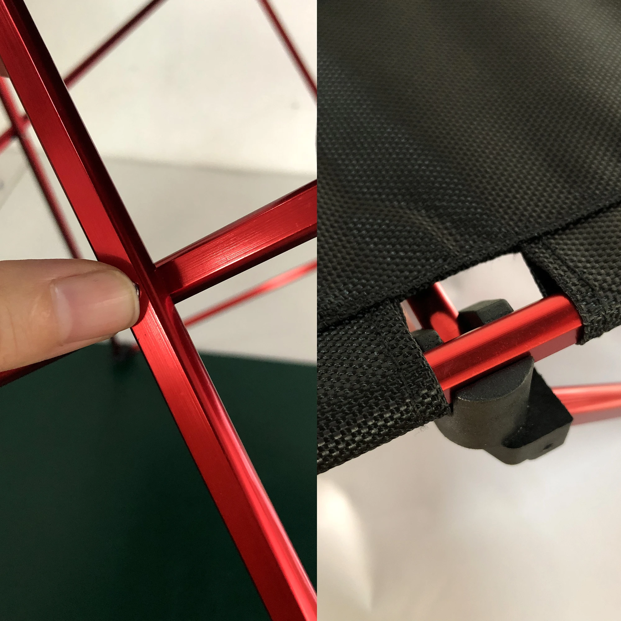 Ultralight Portable Folding Desk Aluminum Alloy Outdoor Table for Fishing Picnic BBQ Large Size Red Gray 75cm