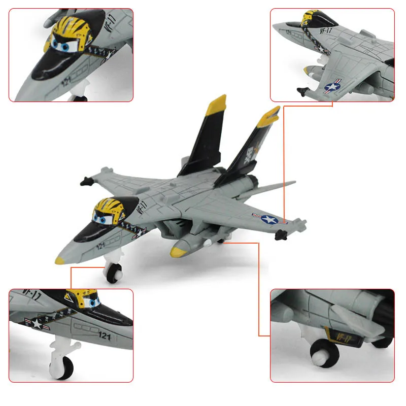 Simulation Personalised Anime Aircraft Alloy Fighter Toy Model Kids Boy Toy Realistic Combat Aircraft Toy Collection Gift