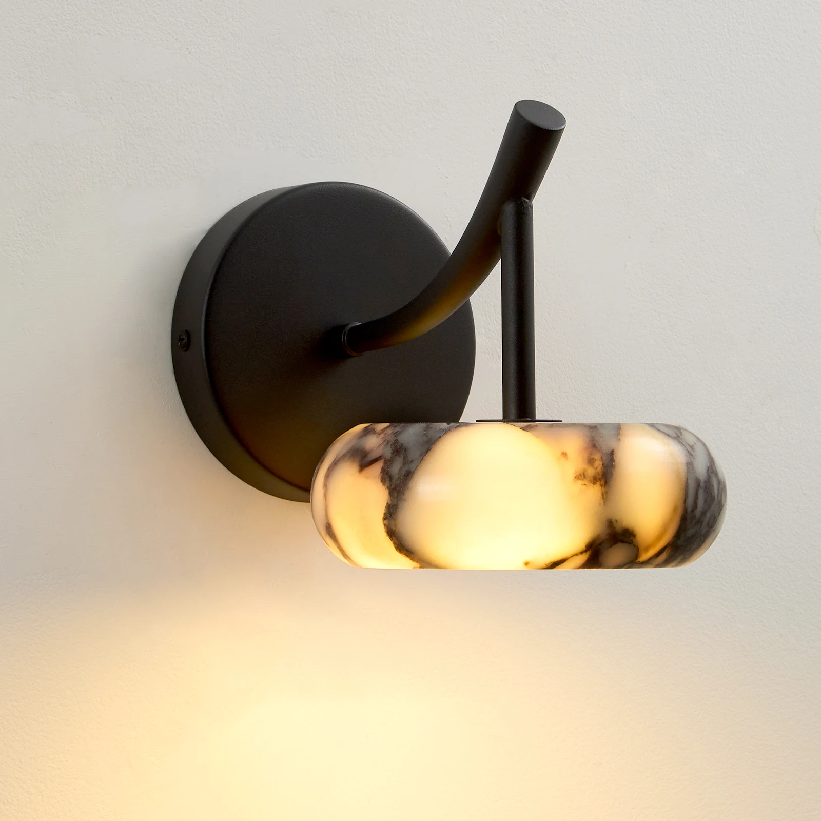 Modern Luxury Marble Wall Sconce Bathroom Vanity Light Bedroom Bedside Doorway Corridor Passageway Nordic Marble Wall Lamp