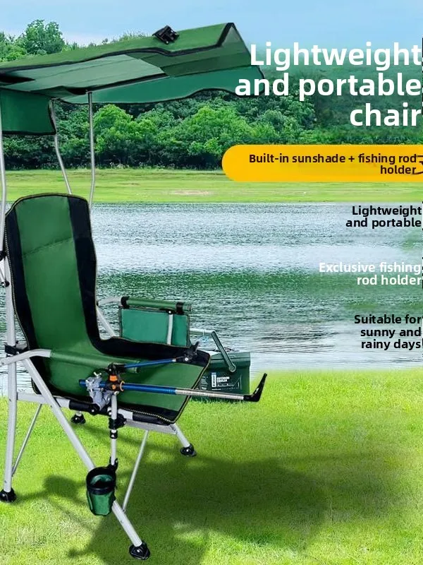 outdoor-fishing-chair-with-canopy-portable-camping-leisure-beach-chair-backrest-with-cup-holder-two-way-fishing-chair