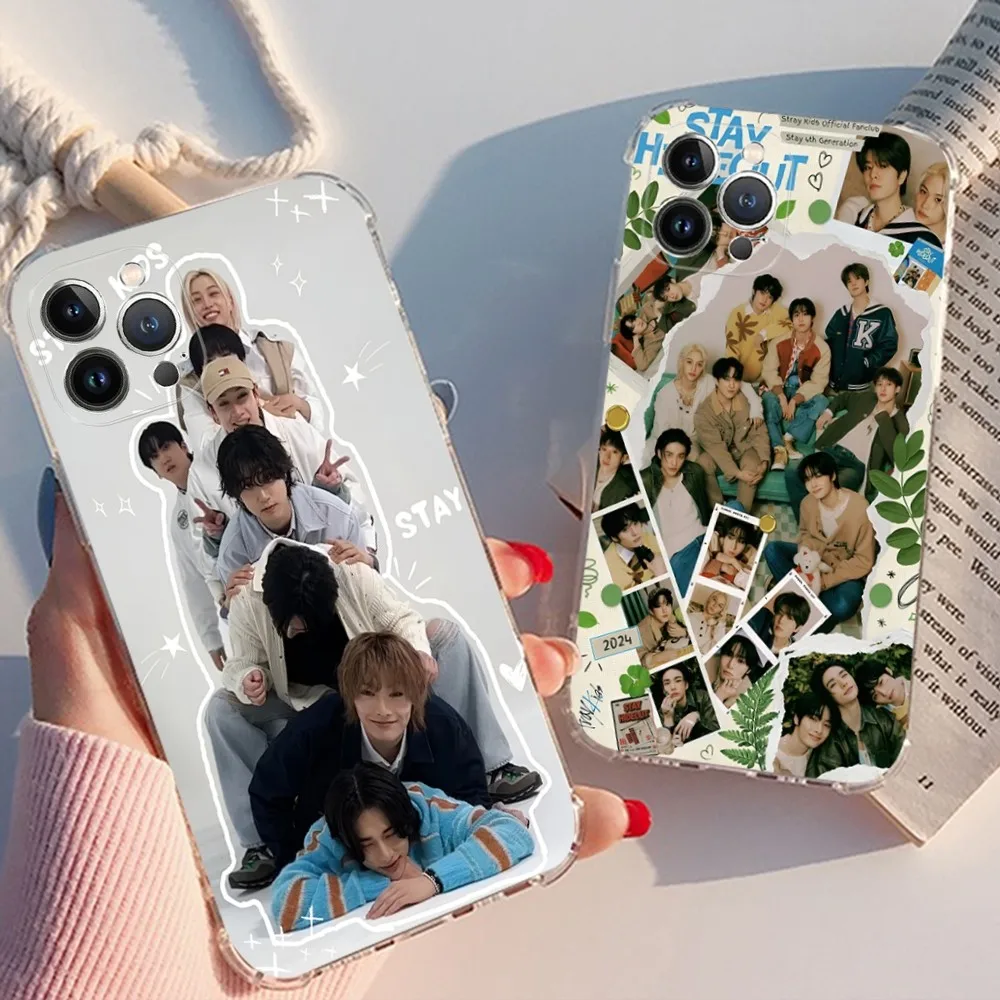 Kpop S-Stray K-Kids Phone Case For IPhone 16 15 14 13 12 Mini 11 Pro XS Max X XR SE 6 7 8 Plus Soft Silicone Cover