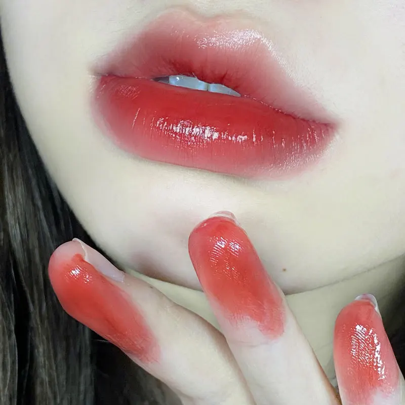 ドリームパープルガラスミラーリップグロスチェリーピンクリッププランパーグロスクリスタルゼリーオイルリップティント長期的な防水口紅