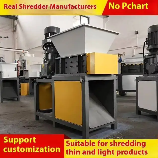 

Small Shredder Plastic Scrap Iron Food Waste Single/Double Shaft Rubber Metal Tire Crusher