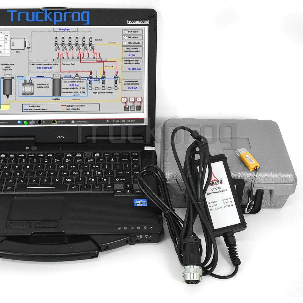 

For SerDia 2010 programming tool level6 dongle For Deutz controllers DECOM Diagnostic kit Scanner with CF53 laptop